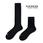 D.M Men's Socks Thigh High Socks Solid Color Breathable Sweat-Absorbent Terry D.M UNDERWEAR